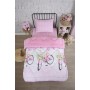 ETE HOMETEX TEK KİŞİLİK LÜX WELSOFT YORGAN SETİ BİSİKLET PEMBE 155X215CM 8696474231865